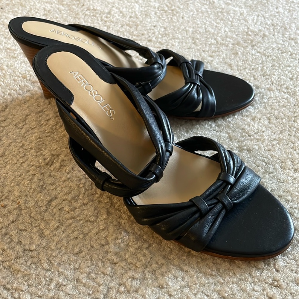 Vintage Aerosoles Soft Leather Sandals, Size 7.5